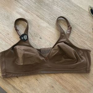 NWT Bali chocolate brown bra no underwire silky smooth lining 38c